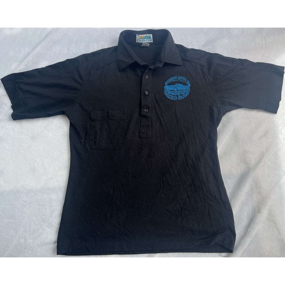 Vintage Corvette Thunder Vette‎ Corvette Weekend Black Polo Size Medium